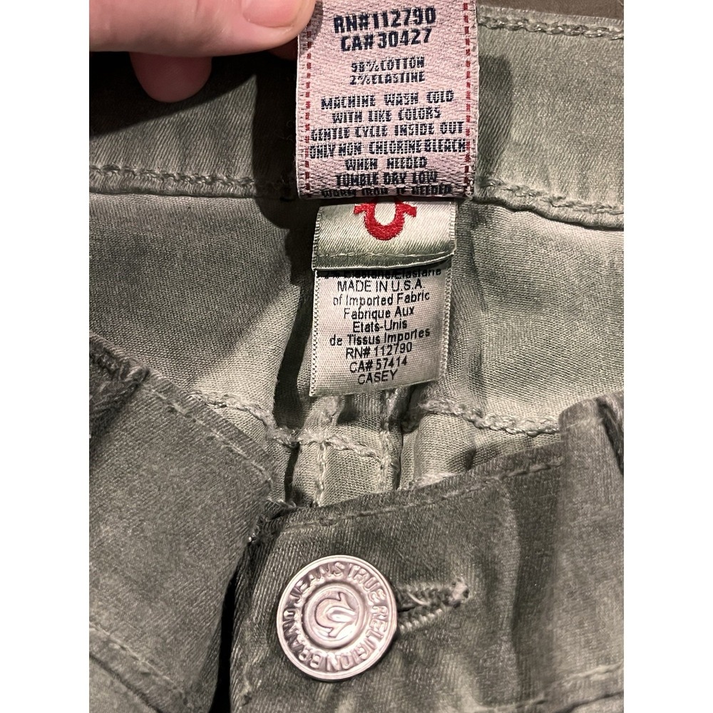 True Religion Women's Gray Jeans Casey Style Waxy Finish‎ Size 31 - Picture 9 of 12